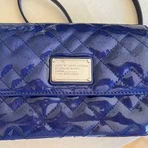 Marc by Marc Jacobs Metallic Blue Quilted Leather Crossbody